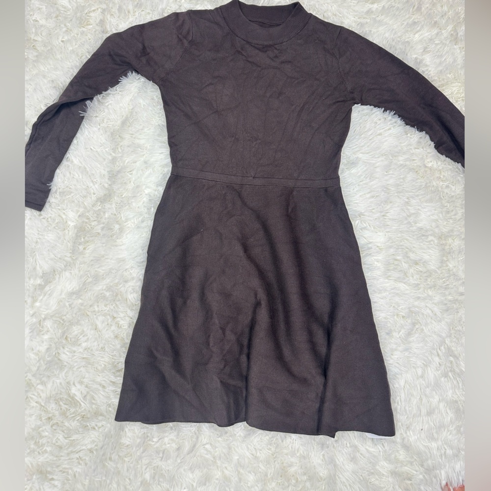 Long Sleeve Brown Dress